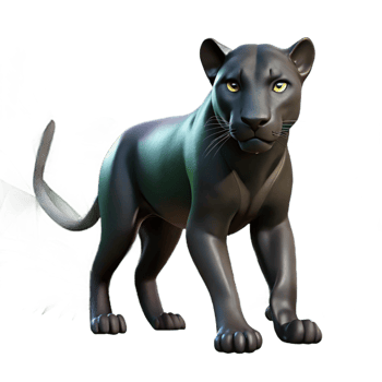 extraordinary traditional A sleek black panther prowling through the jungle, dappled sunlight, mysterious and intense atmosphere professional png