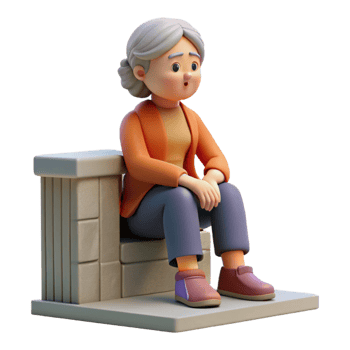 extraordinary modern An elderly woman sitting on her stoop watching the world go by, urban portrait photography, natural light original png