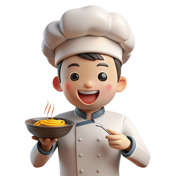 beautiful classic A cheerful anime chef with a bright smile, holding a plate of steaming ramen, warm, inviting lighting, in the style of a slice-of-life anime detailed png