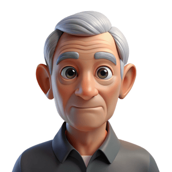 dramatic modern Portrait of an elderly man with deep wrinkles and a thoughtful expression, illuminated by a single, overhead spotlight, in a hyperrealistic style high quality png