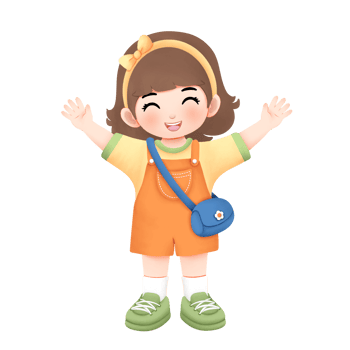 Adventure kid playing outside watercolor illustration, rising her hand png
