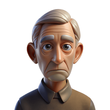 wonderful rustic Portrait of an elderly man with deep wrinkles and a thoughtful expression, lit by a single overhead spotlight, in a chiaroscuro style genuine png
