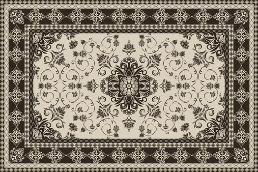 Add a touch of sophistication to your work with this intricate damask pattern file vector