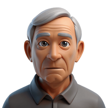 beautiful creative Portrait of an elderly man with deep wrinkles and a thoughtful expression, illuminated by a single, overhead spotlight, in a hyperrealistic style high quality png