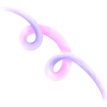 Cute Doodle line watercolor illustration, swirl icon png