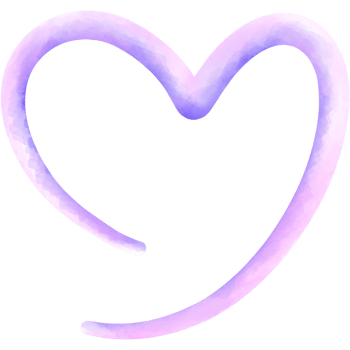 Cute Doodle line watercolor illustration, heart icon png