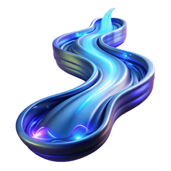 serene rustic A dynamic, flowing river of light, cascading and swirling through a dark void, illuminated by a vibrant, iridescent glow, in a fluid, light painting style original png