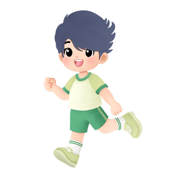 kid exercising activity watercolor illustration, boy running png