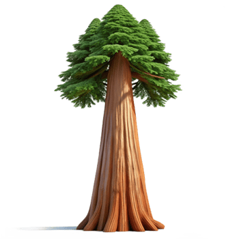 magnificent rustic A giant sequoia tree towering over a forest, majestic and awe-inspiring, photorealistic style, natural lighting high quality png