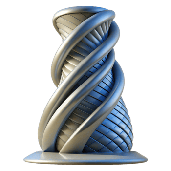 dramatic contemporary Conceptual skyscraper, twisting form, innovative materials, avant-garde style high resolution png