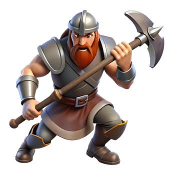 extraordinary modern A fierce medieval warrior wielding a battle-axe, dynamic pose, realistic detail, dramatic lighting premium png