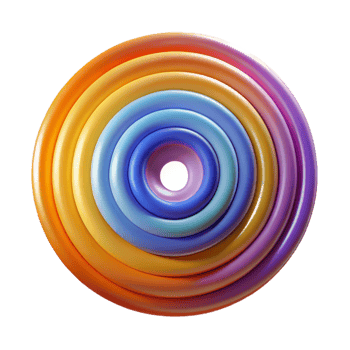serene vintage A series of concentric circles, radiating outwards in waves of color, in a vibrant, op-art style 4K png