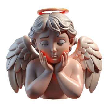 beautiful vintage A fallen angel with tattered wings weeping tears of blood, illuminated by a single ray of divine light. Rendered in a tragic, Renaissance painting style high quality png