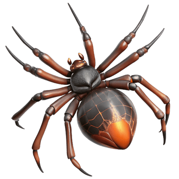 stunning classic A spider spinning its web, intricate details, macro photography style genuine png