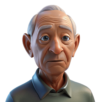 vibrant classic Close-up portrait of an elderly man with deep wrinkles and a weathered face, illuminated by a single spotlight from above, in a hyperrealistic style high quality png
