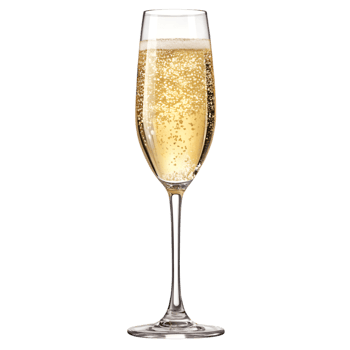 Elegant Champagne Flute with Bubbles png