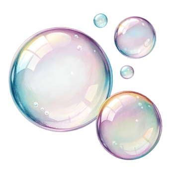 Colorful Soap Bubbles Floating png