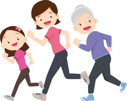 Grandma joins marathon with daughter and granddaughter png