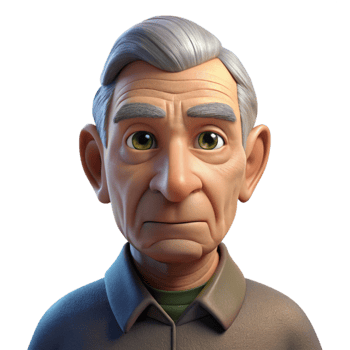 dramatic rustic Close-up portrait of an elderly man with deep wrinkles and a weathered face, illuminated by a single spotlight from above, in a hyperrealistic style authentic png