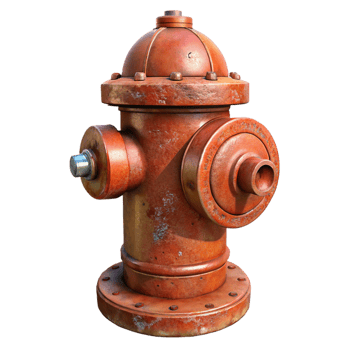impressive classic A close-up of a rusty fire hydrant, urban detail photography, textured lighting exclusive png