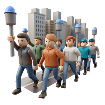 stunning classic A group of protesters marching down a city street, social activism photography, powerful lighting original png