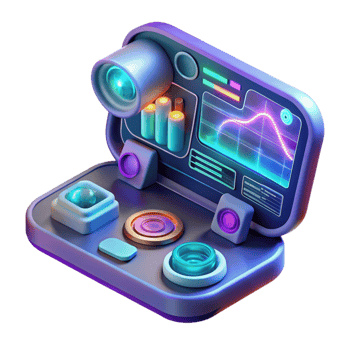 stunning traditional A futuristic, holographic interface, displaying complex data visualizations and interactive controls. Cyberpunk style, neon colors, dynamic composition original png