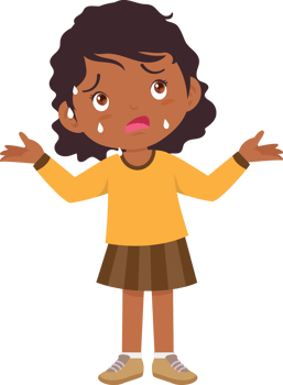 A black girl is wondering why the weather is unusually hot. png
