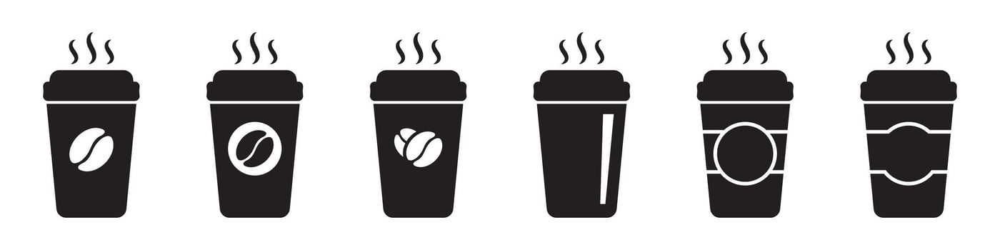 Paper coffee cup icon. Drink icon. vector