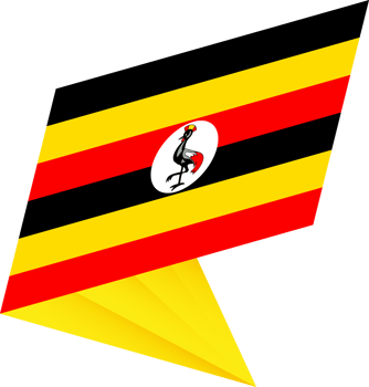 Flag of Uganda, modern pin flag png