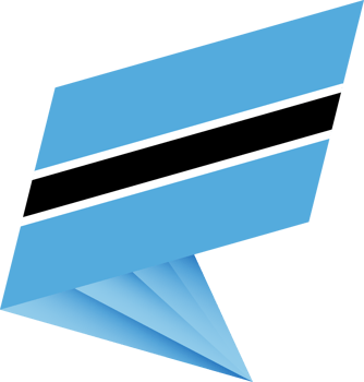 Flag of Botswana, modern pin flag png