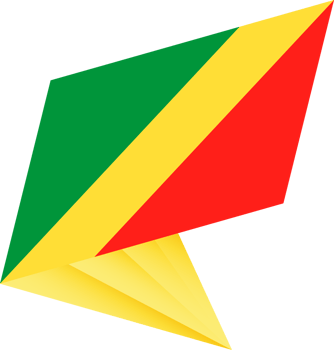 Flag of Congo, modern pin flag png