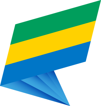 Flag of Gabon, modern pin flag png