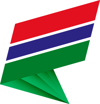 Flag of Gambia, modern pin flag png