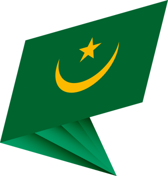 Flag of Mauritania, modern pin flag png