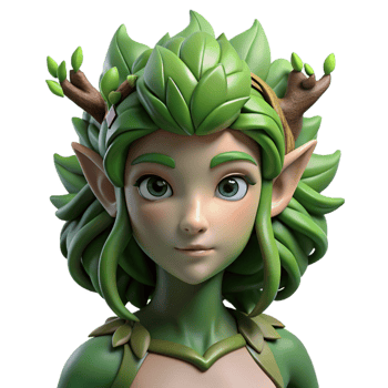 impressive classic A beautiful dryad with bark-like skin and leafy hair, merging with a giant oak tree. Soft, green lighting. Fantasy realism style authentic png