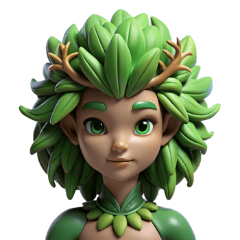 dramatic artistic A beautiful dryad with bark-like skin and leafy hair, merging with a giant oak tree. Soft, green lighting. Fantasy realism style exclusive png