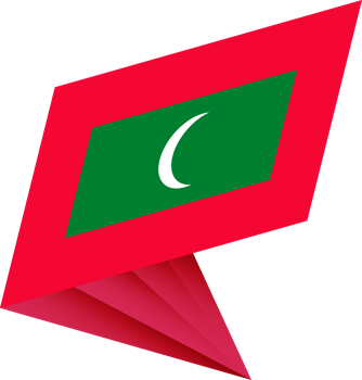 Flag of Maldives, modern pin flag png