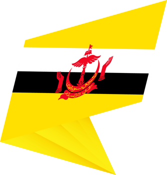 Flag of Brunei, modern pin flag png