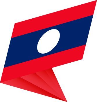 Flag of Laos, modern pin flag png