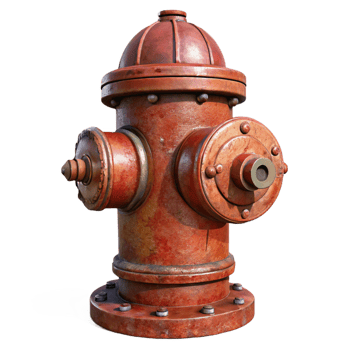 extraordinary artistic A close-up of a rusty fire hydrant, urban detail photography, textured lighting exclusive png