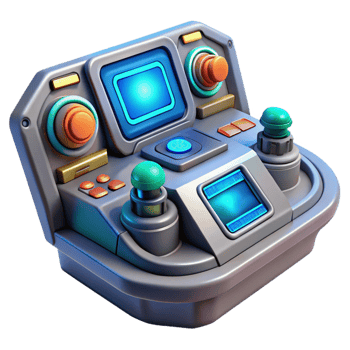 stunning rustic A futuristic control panel with glowing buttons and displays, complex and intricate, sci-fi style high quality png