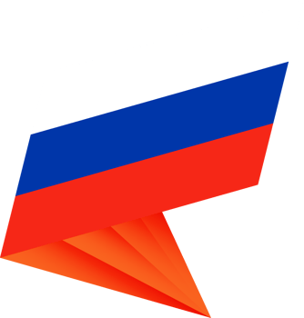 Flag of Russia, modern pin flag png