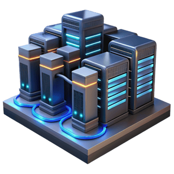 extraordinary rustic A futuristic data center with rows of servers and glowing cables, complex and intricate, dark and moody lighting authentic png