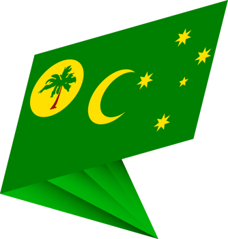 Flag of Cocos Islands, modern pin flag png