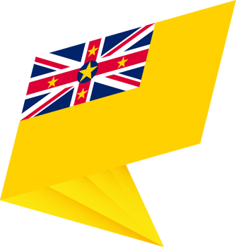 Flag of Niue, modern pin flag png