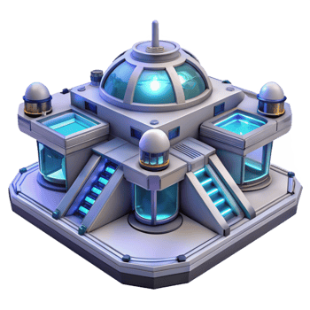 magnificent minimalist Futuristic space station, modular design, glowing panels, nebula backdrop, sci-fi style detailed png