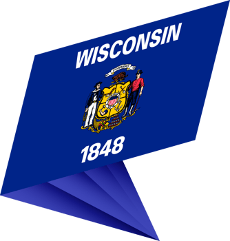 Flag of Wisconsin, modern pin flag png