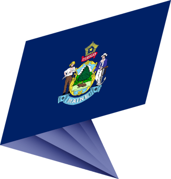 Flag of Maine, modern pin flag png