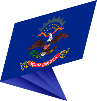 Flag of North Dakota, modern pin flag png