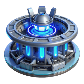 elegant vintage A futuristic space station with rotating sections and glowing blue energy panels, starfield background, cinematic lighting. Sci-fi, space opera, epic scale professional png